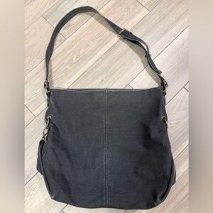 OU BDG Classic Black Canvas Shoulder Bag